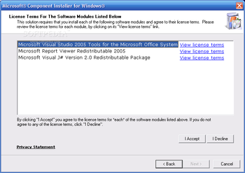 Microsoft Component Installer Software Development Kit screenshot