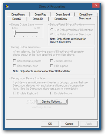 Microsoft DirectX Control Panel screenshot 4
