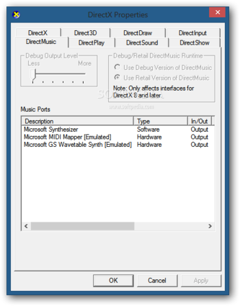 Microsoft DirectX Control Panel screenshot 5