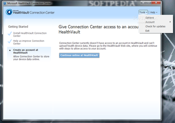 Microsoft HealthVault Connection Center screenshot 2