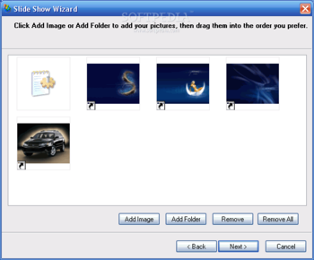 Microsoft HTML Slideshow Wizard screenshot