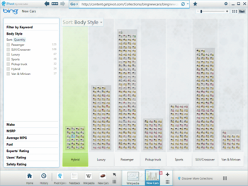 Microsoft Live Labs Pivot screenshot 5