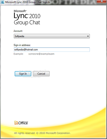 Microsoft Lync 2010 Group Chat screenshot