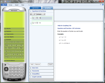 Microsoft Mathematics screenshot