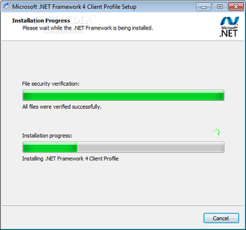 Microsoft .NET Framework 4 Client Profile screenshot