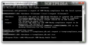 Microsoft OEM Ready Audit Tool screenshot