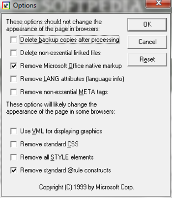 Microsoft Office 2000 HTML Filter screenshot 2