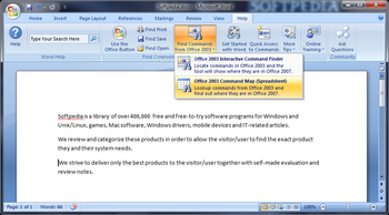 Microsoft Office 2007 Help Tab screenshot 2