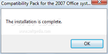 Microsoft Office Compatibility Pack for Word, Excel, and PowerPoint File Formats screenshot