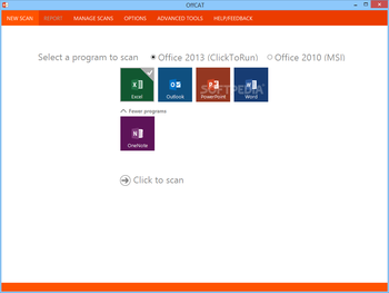 Microsoft Office Configuration Analyzer Tool (OffCAT) screenshot