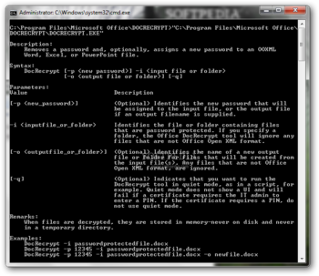 Microsoft Office Document Recrypt Tool screenshot