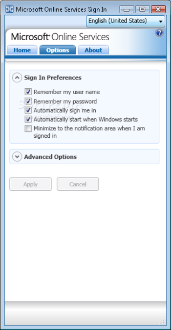 Microsoft Online Services Sign In screenshot 2