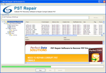 Microsoft Outlook File Recovery screenshot