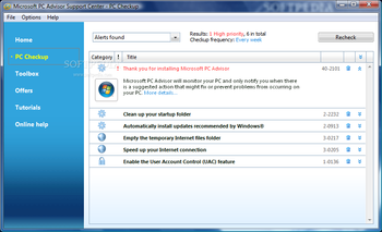 Microsoft PC Advisor screenshot 3