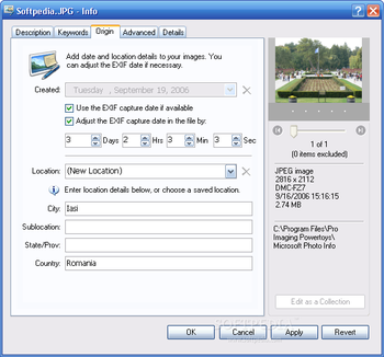 Microsoft Photo Info screenshot 2