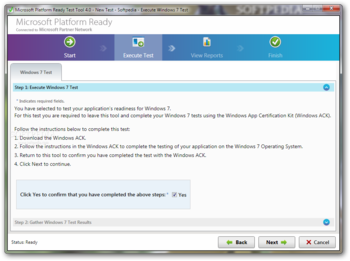 Microsoft Platform Ready Test Tool screenshot 3