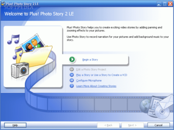 Microsoft Plus! PhotoStory LE screenshot