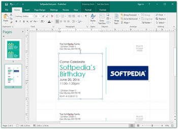 Microsoft Publisher screenshot