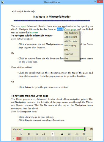 Microsoft Reader screenshot 3