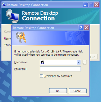 Microsoft Remote Desktop Connection screenshot 2