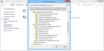 Microsoft Remote Server Administration Tools screenshot