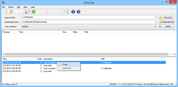 Microsoft RichCopy screenshot