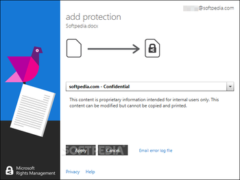 Microsoft Rights Management sharing application screenshot 2