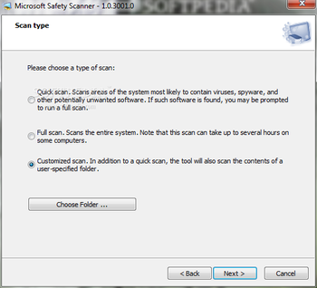 Microsoft Safety Scanner screenshot 2