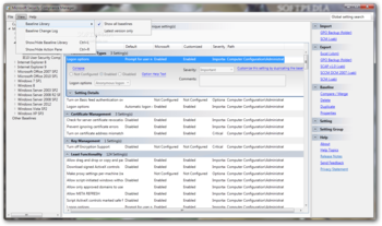 Microsoft Security Compliance Manager screenshot 3