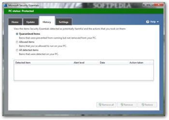 Microsoft Security Essentials screenshot 4
