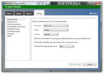Microsoft Security Essentials screenshot 5