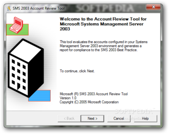 Microsoft SMS 2003 Account Review Tool screenshot