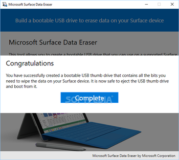 Microsoft Surface Data Eraser screenshot 3