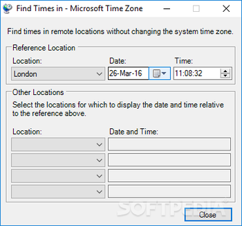 Microsoft Time Zone screenshot 2