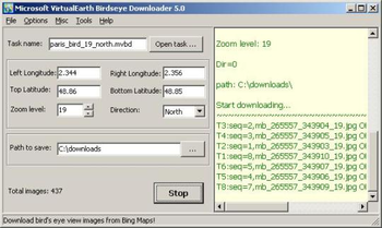 Microsoft VirtualEarth Birdseye Downloader screenshot 2