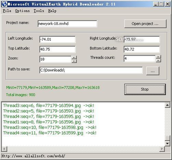 Microsoft VirtualEarth Hybrid Downloader screenshot 3