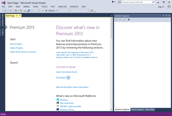 Microsoft Visual Studio Premium screenshot