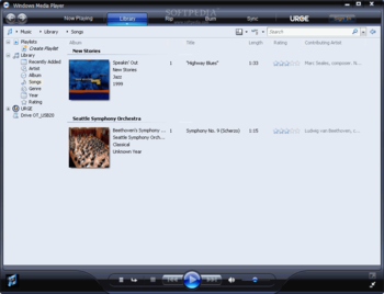 Microsoft Windows Media Player screenshot