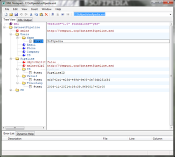 Microsoft XML Notepad screenshot