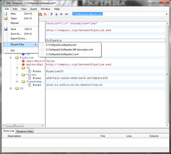 Microsoft XML Notepad screenshot 2