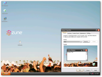 Microsoft Zune Theme for WinXP screenshot