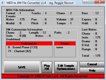 MID2XM screenshot 2