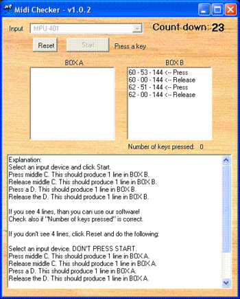 Midi Checker screenshot 2
