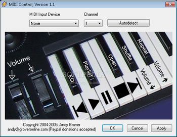 MIDI Control screenshot