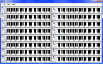 MIDI Display screenshot