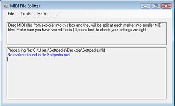MIDI File Splitter screenshot