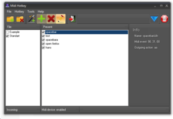 MIDI Hotkey Portable screenshot