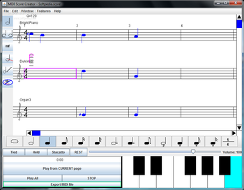 MIDI Score Creator screenshot