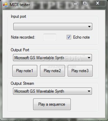 MIDI Tester screenshot
