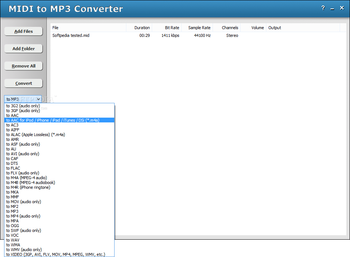 MIDI to MP3 Converter screenshot